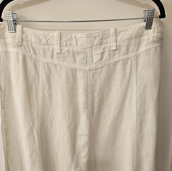 NWT - Talbots Linen White Midi Skirt - Size 12 - Picture 3 of 7
